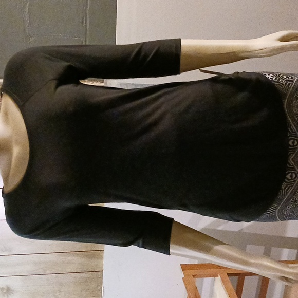 NWT No Boundaries Black 3/4 Sleeve Tunic Tee Sz S juniors - Picture 8 of 13